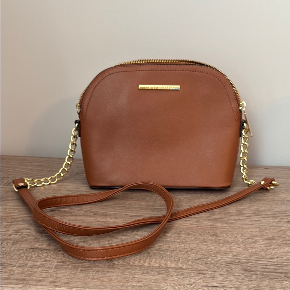 Steve Madden Brown Crossbody Bag with Gold Chain